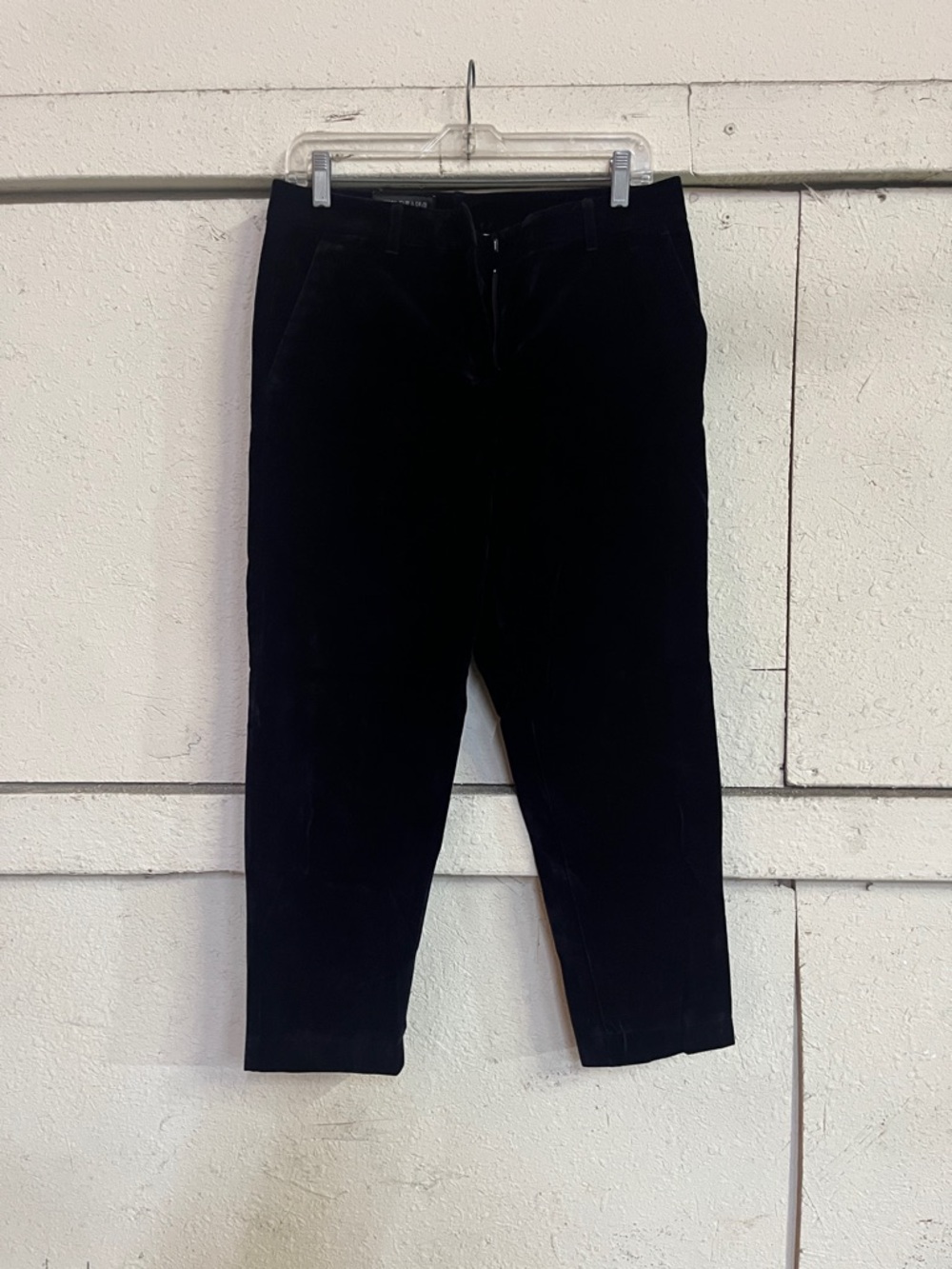 Wildfang Navy Cropped Velvet Pants